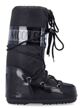 Moon Boot Black Tall Lace-Up Snow Boot
